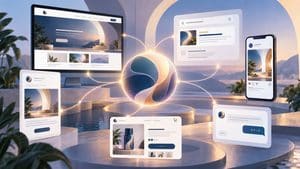 E-branding rappresentato come identità centrale collegata ai touchpoint digitali