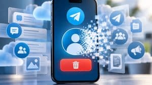 Eliminare account Telegram con profilo e dati cloud in fase di cancellazione