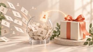 Premio di un giveaway con partecipazioni e meccanismo di selezione del vincitore
