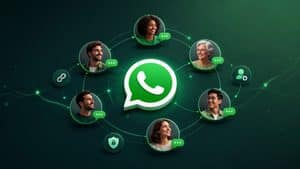 Gruppo WhatsApp rappresentato come conversazione condivisa tra più partecipanti