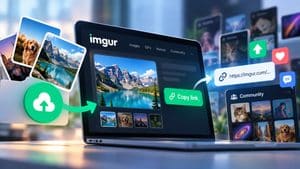 Imgur con upload di immagini, link condivisibile e contenuti della community