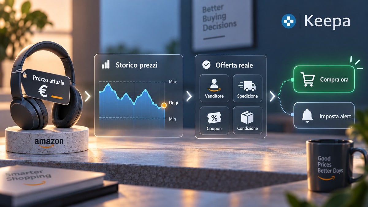 Keepa: cos'è, come funziona e come leggere lo storico prezzi Amazon 1 Metodo per confrontare prezzo attuale, storico e condizioni dell'offerta prima di acquistare o impostare un alert su Keepa