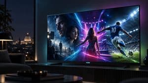 NOW rappresentato come piattaforma streaming che riunisce cinema, intrattenimento e sport