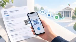 Avviso pagoPA e smartphone utilizzato per effettuare il pagamento