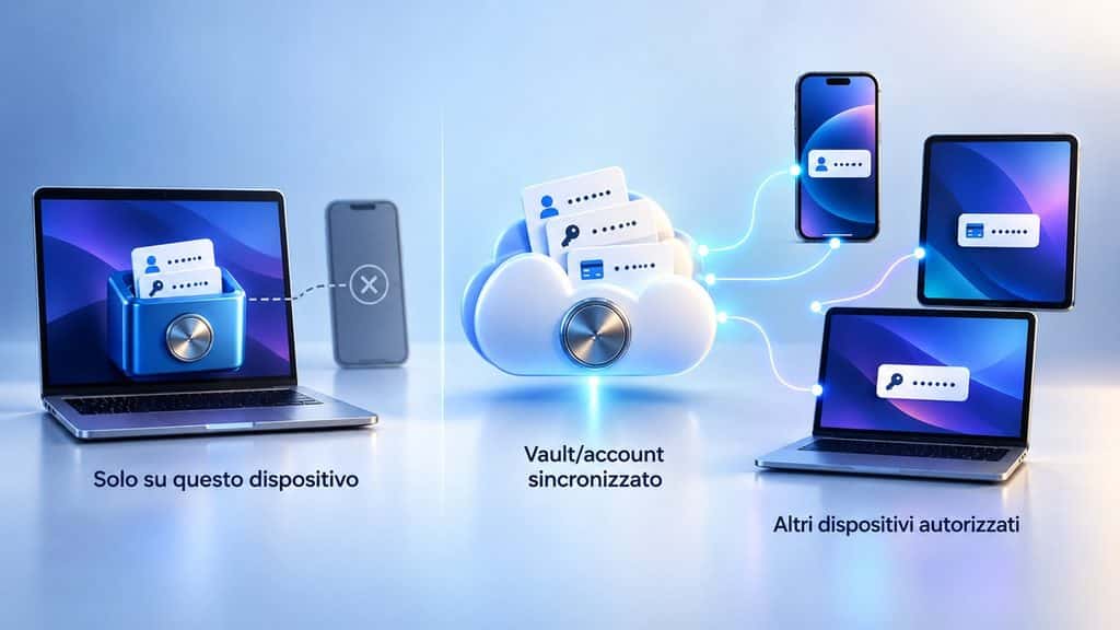 Password salvate: come trovarle su Android, iPhone, PC e Mac 1 Differenza tra password salvata solo sul dispositivo e password sincronizzata tra dispositivi autorizzati