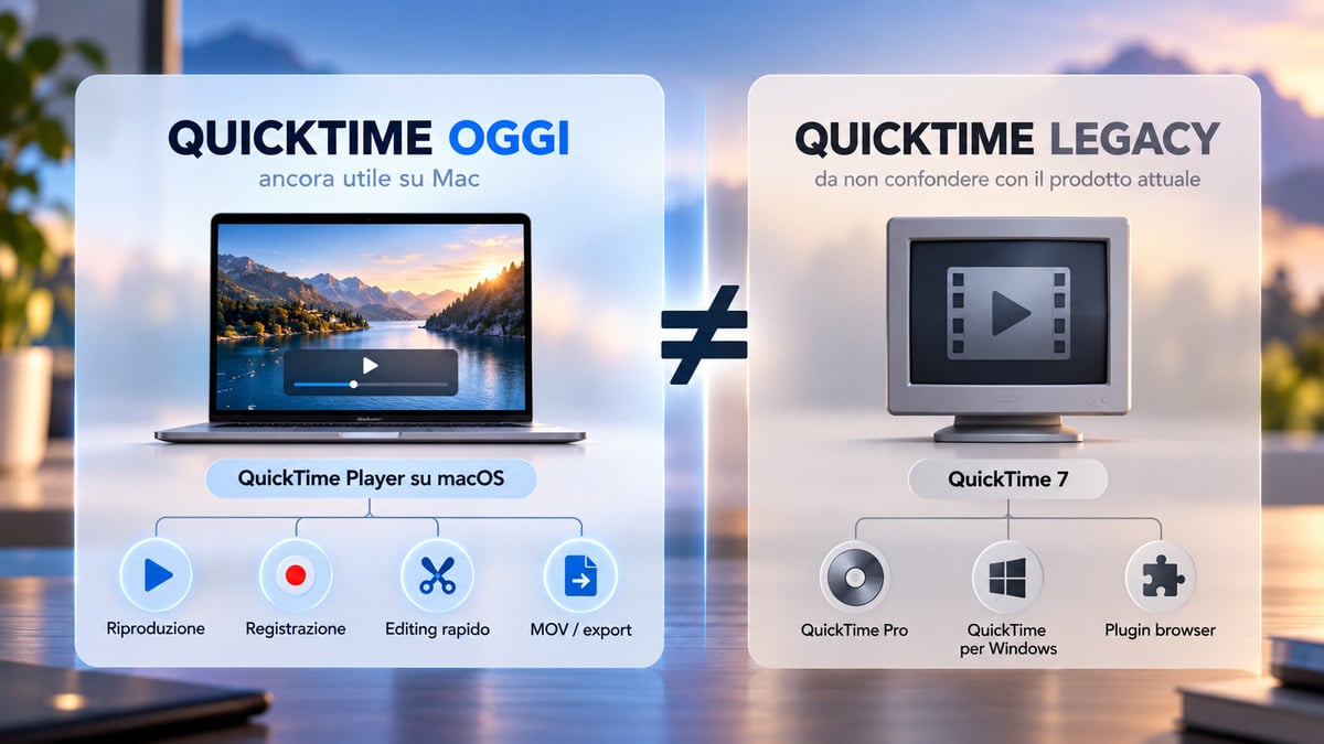 QuickTime: cos’è, a cosa serve e come usare QuickTime Player su Mac 1 Confronto tra QuickTime Player attuale su macOS e QuickTime 7, Pro e Windows legacy