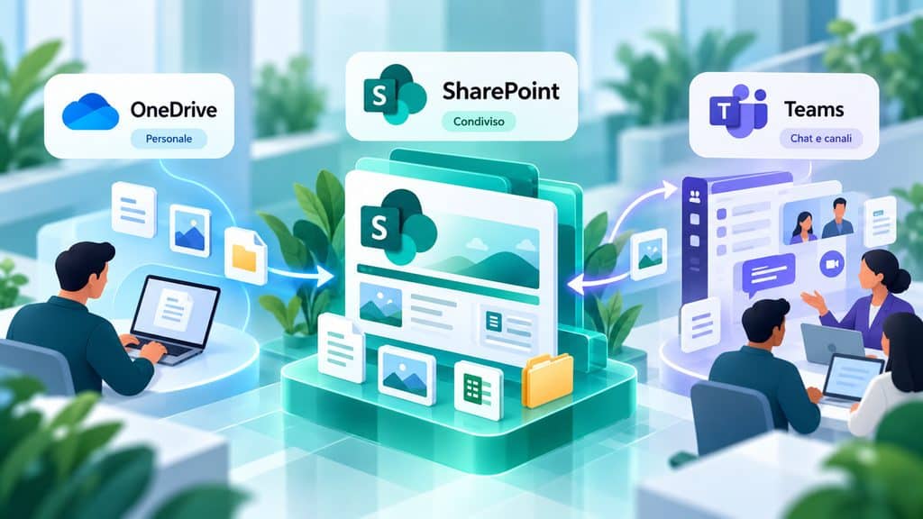 Microsoft SharePoint: cos’è, a cosa serve e come funziona 1 Differenze e relazione tra OneDrive, SharePoint e Microsoft Teams