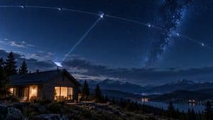Terminale Starlink su una casa collegato a satelliti in orbita bassa