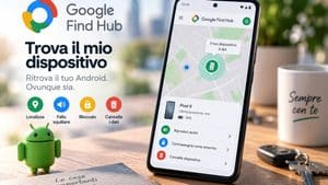 Smartphone Android localizzato tramite Google Find Hub