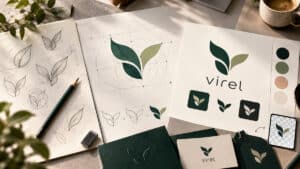 Processo di creazione di un logo, dagli schizzi al master vettoriale e alle varianti finali