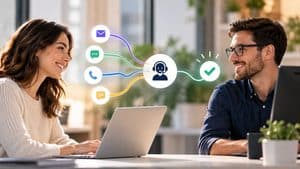 Customer care con canali di assistenza collegati alla gestione della richiesta del cliente