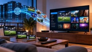 Home 9 Contenuti IPTV distribuiti tramite rete IP verso Smart TV, computer, tablet e smartphone