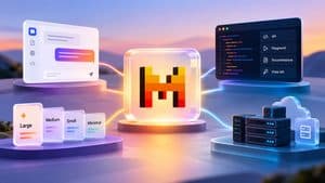 Ecosistema Mistral AI con assistente, modelli, API e infrastruttura collegati