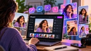 Picsart utilizzato per modificare foto e creare contenuti con strumenti AI