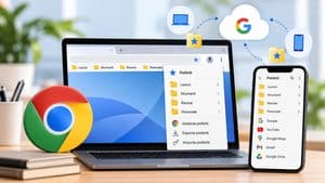 Preferiti Chrome organizzati su computer e smartphone con cartelle e sincronizzazione