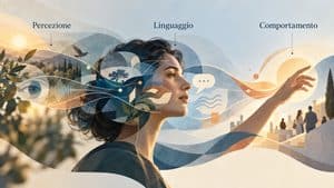 Home 9 Schema illustrativo della programmazione neurolinguistica tra percezione, linguaggio e comportamento