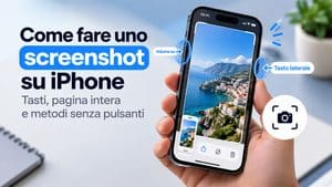 Come fare uno screenshot su iPhone con tasto laterale e Volume su