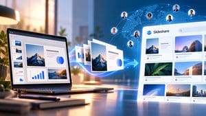 Presentazione digitale che passa dalla creazione alla distribuzione su Slideshare