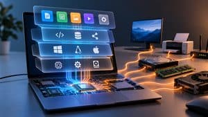 Home 8 Rappresentazione dei livelli software che collegano applicazioni e componenti hardware di un computer