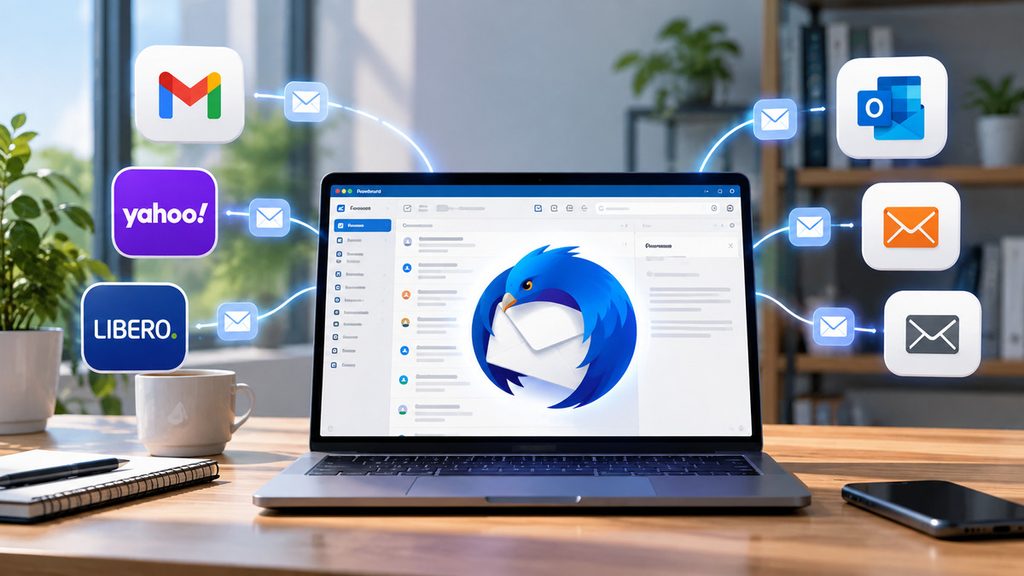 Thunderbird: cos’è, come funziona e come configurarlo 1 Account Gmail Yahoo Libero e Outlook gestiti attraverso Thunderbird